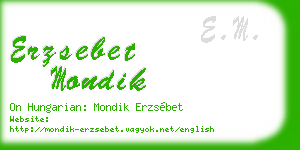erzsebet mondik business card