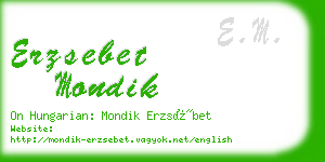 erzsebet mondik business card